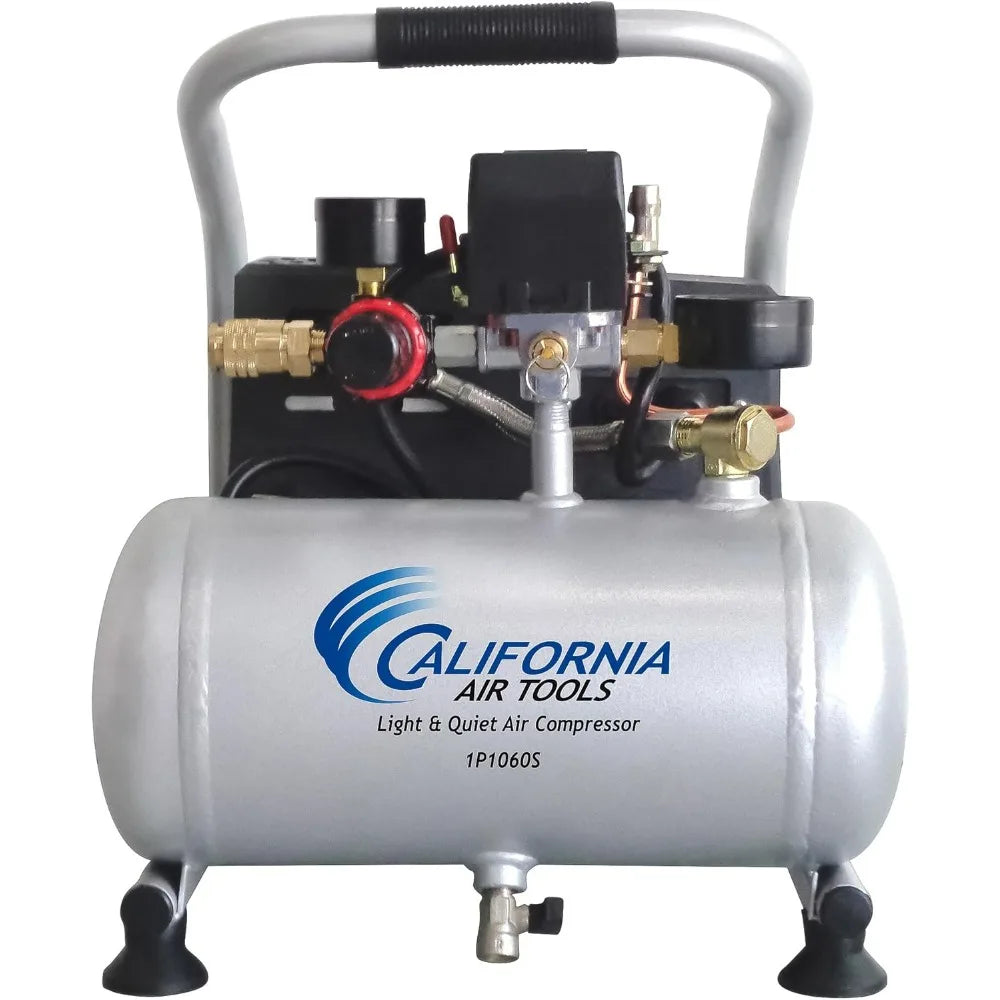 California Air Tools CAT-1P1060S Light Quiet Portable Air Compressor Lightweight Ultra Quiet Oil-Free 1 Gallon Tank 6 HP 56 dBA
