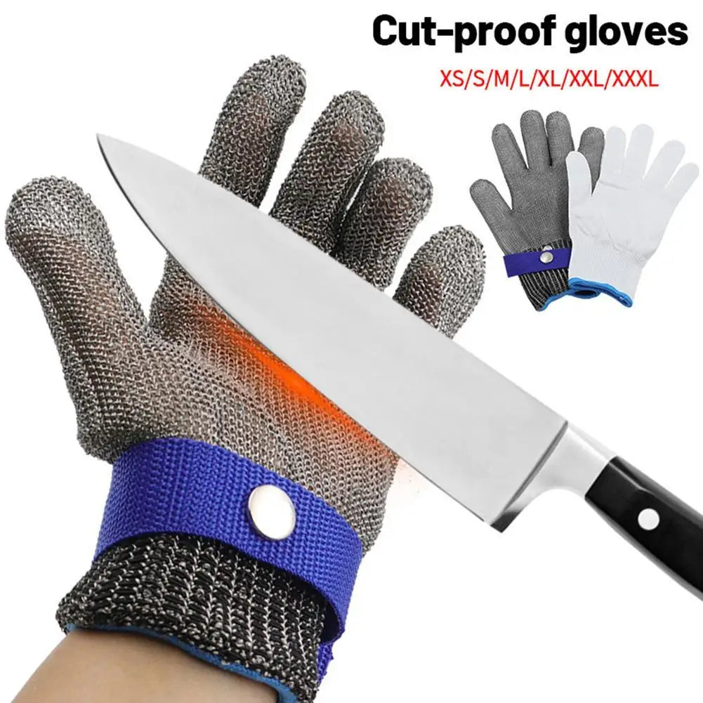 Anti-cut Gloves Safety Cut Proof Stab Resistant Stainless Steel Wire Metal Mesh Butcher Hand Protect Meat Cut-Resistant Gloves