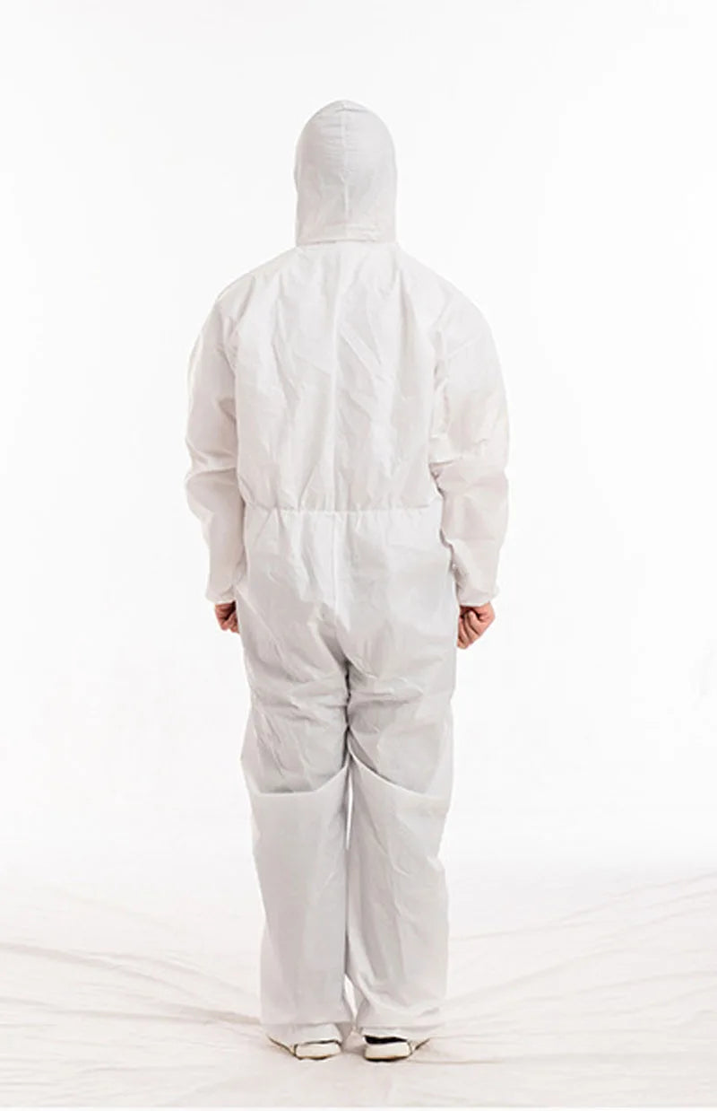 Disposable Breathable Dustproof Water Oil Resistant Work Safety Overall Anti Dust Spary Painting Decorating Labour Coverall Suit
