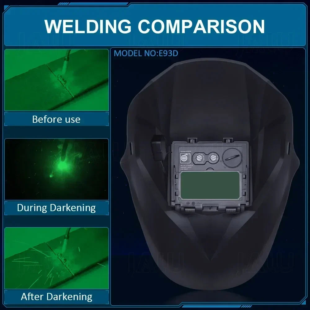 DIN4/9-13 1/25000s Mma Welder Protect Mask Helmet Welding Mask Mascara Soldar Battery Grinding Welding Helmet Solar Cell Cap