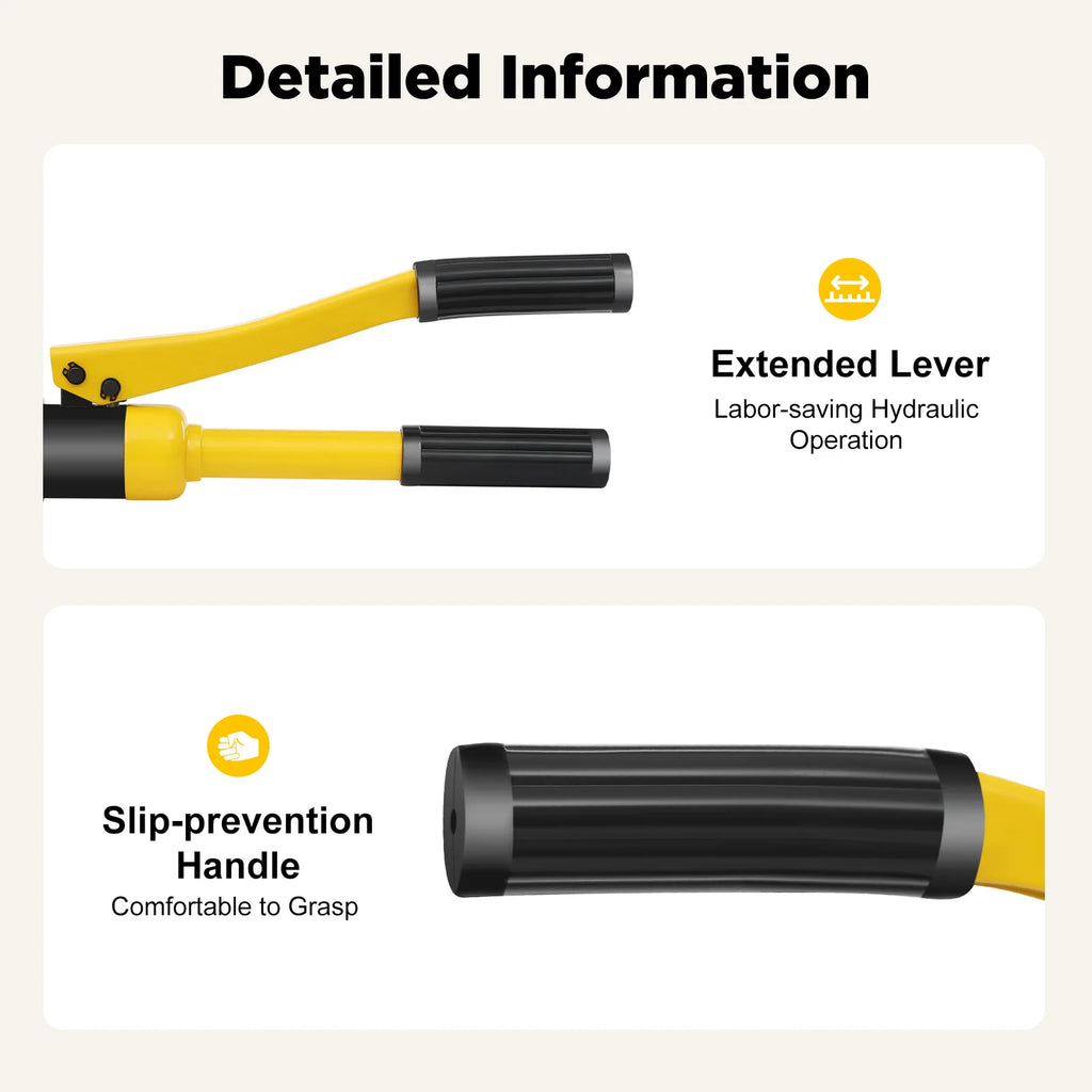 8Ton Portable Hydraulic Rebar Cutter with Toolbox, Handheld Rebar Shear for 0.16-0.63 Inch Steel Bars, No Installation