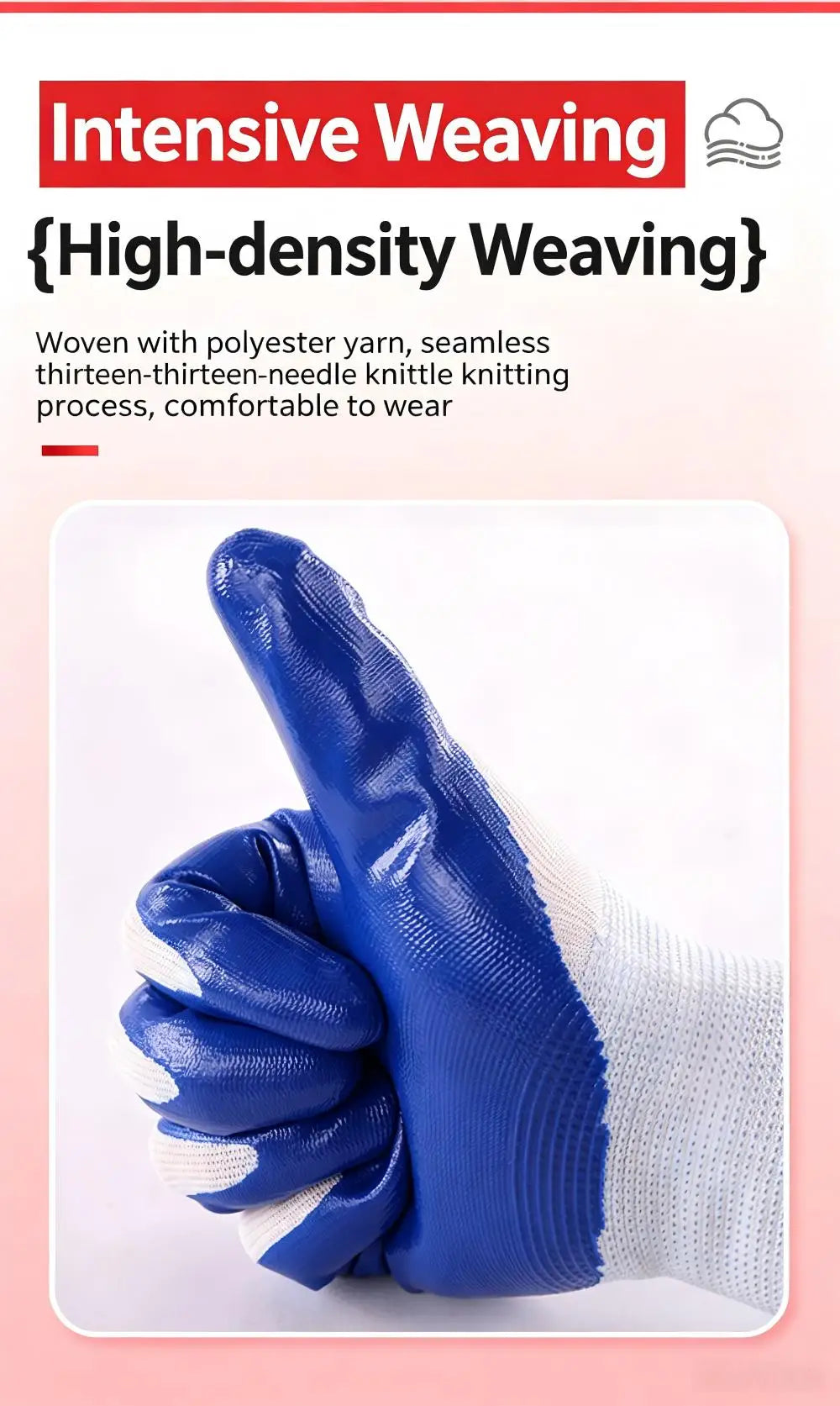 12 Pairs HighQuality Waterproof and Oil Resistant Industrial Work Gloves Gardening Gloves Stab Resistant Labor Protection Gloves