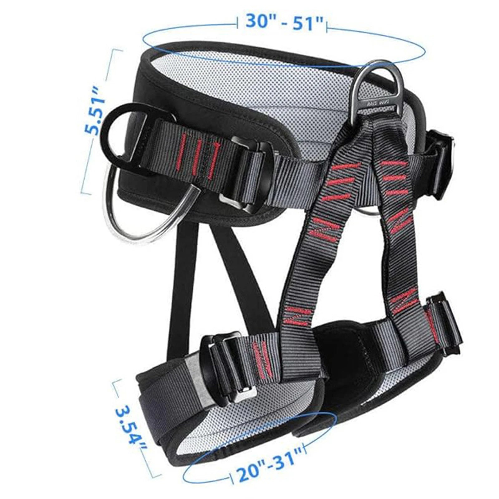 Adjustable Climbing Harness for Women and Men Protect Waist Safety Harness for Roofing Fire Rescuing Rock Climbing Tree Climb