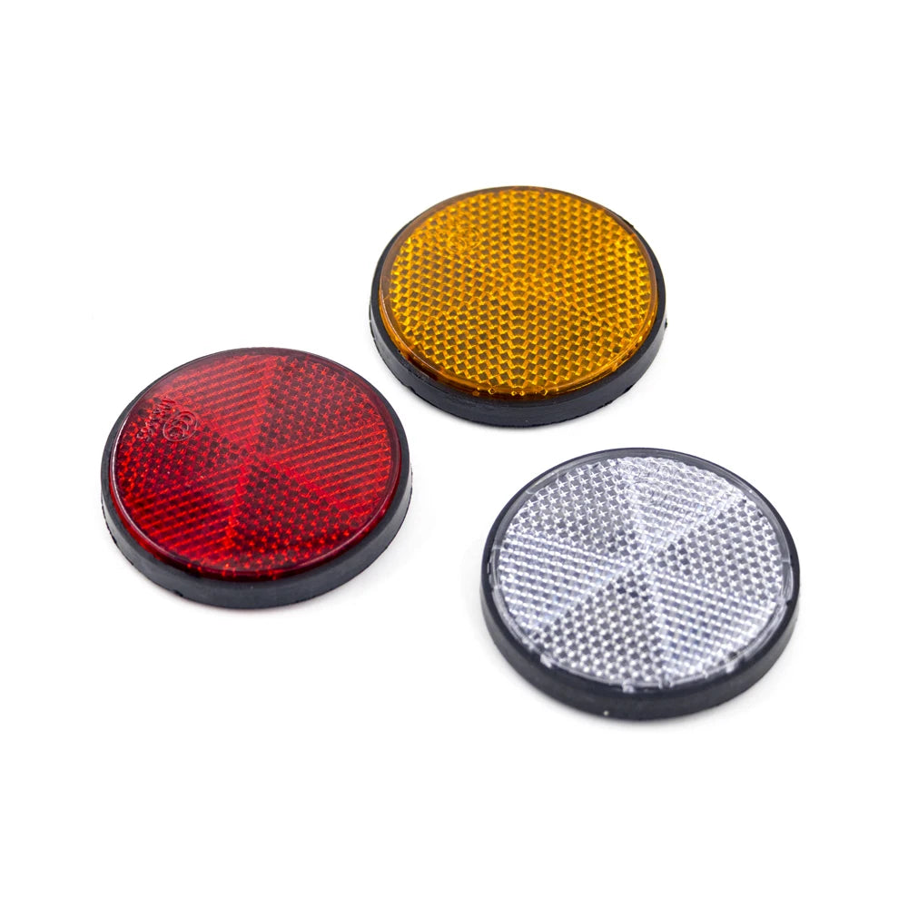 2PCS Self Adhesive Reflector Rectangular Round Safety Mark Signal Strip Position Reflective Car Carriers Trailer Motorcycle Bus