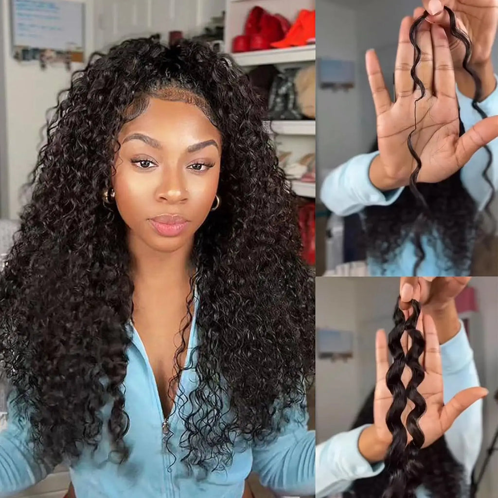 12A Afro Kinky Curly Crochet Human Hair Extensions Knotless Redivided Small Spirals Curly Feather Hair Extensions For Braiding
