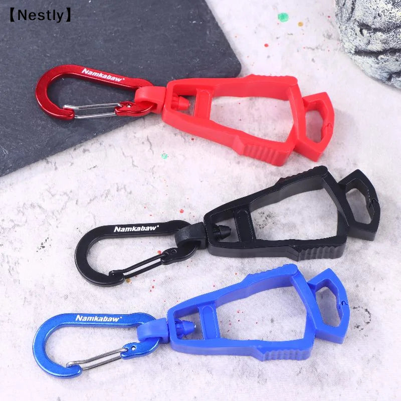 1Pc Outdoor Glove Clip Multi-purpose Anti-drop Hook Work Gloves Holder Clip Keys Safety Clamp Camping Tools〔Nest〕