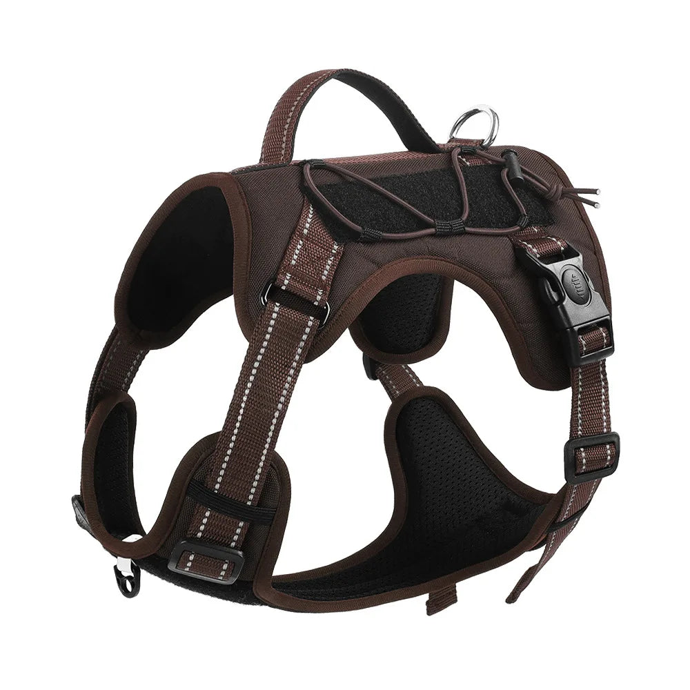 Dog Harnesses Leads Vest Type Pet Harness Large Dog Harness Explosion-proof Reflective Dog Tactical Harness