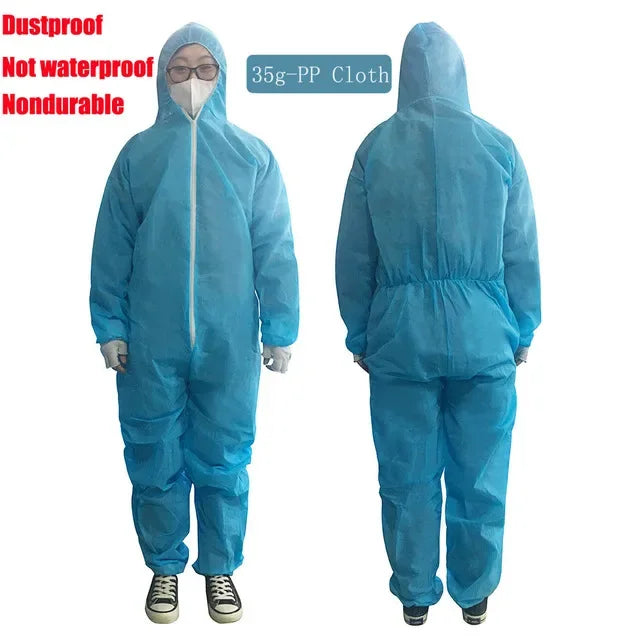 Disposable Breathable Dustproof Water Oil Resistant Work Safety Overall Anti Dust Spary Painting Decorating Labour Coverall Suit