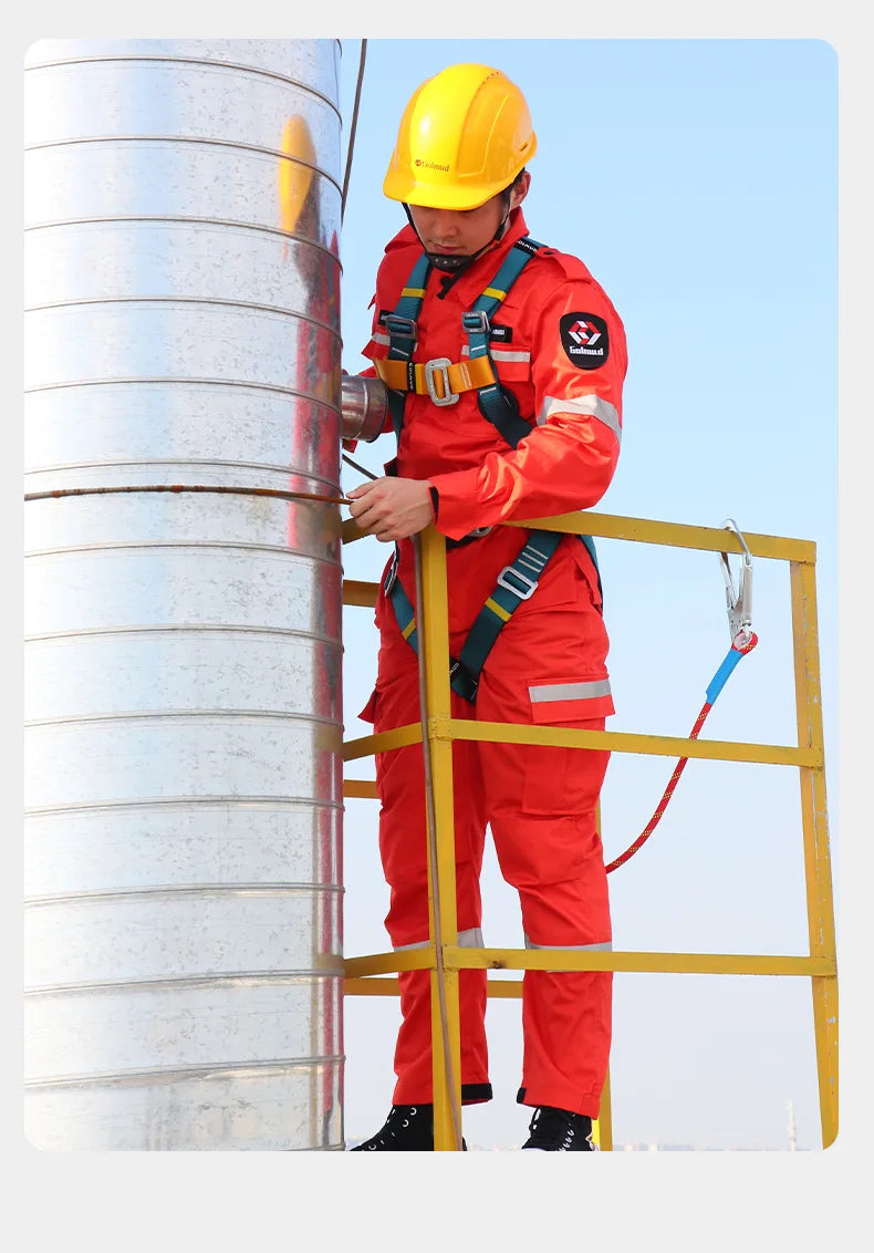 Safety Harness for Work in Height with Safety Rope Belt Carabiner Outdoor Climbing Industrial Full Body Security Protection