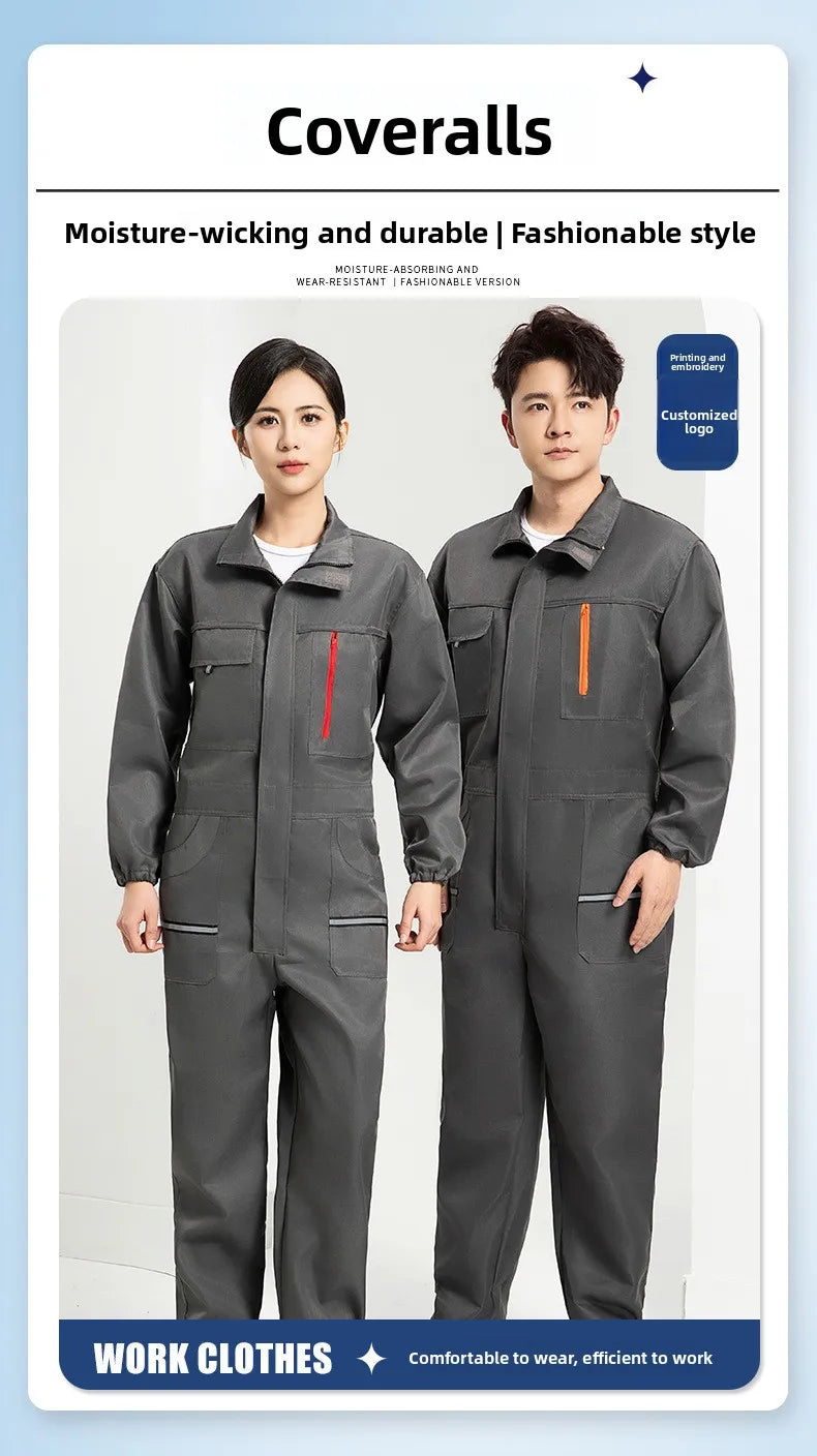 Workwear for car 4S shops, coveralls for painting and auto repair, dust-proof mechanics' coveralls, protective work uniforms