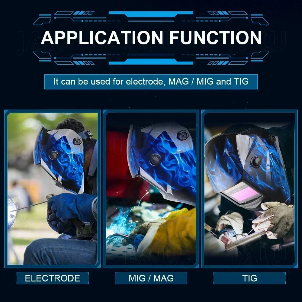 DIN4/9-13 1/25000s Mma Welder Protect Mask Helmet Welding Mask Mascara Soldar Battery Grinding Welding Helmet Solar Cell Cap