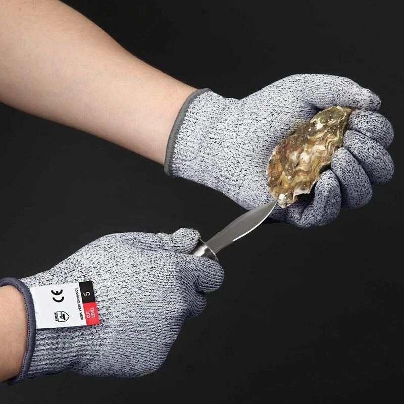 Cut Resistant Gloves HPPE Level 5 Abrasion Resistant Carpentry Kitchen Knife Fish Grabbing Slip Resistant Hand Protection