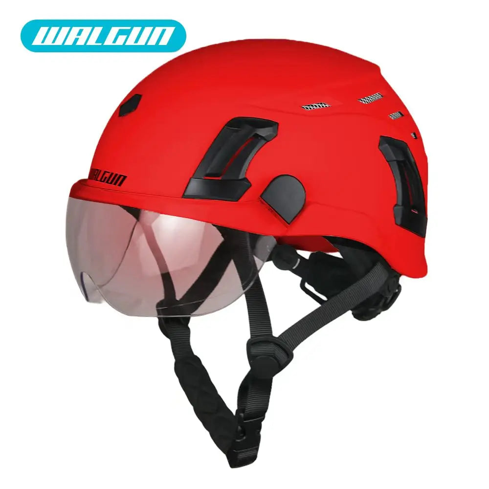 WALGUN ANSI Industrial Work Head Protection Rescue CR08Construction Safety Helmet With Goggles Visor High Quality ABS