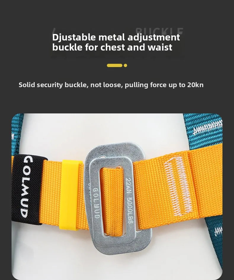 Safety Harness for Work in Height with Safety Rope Belt Carabiner Outdoor Climbing Industrial Full Body Security Protection