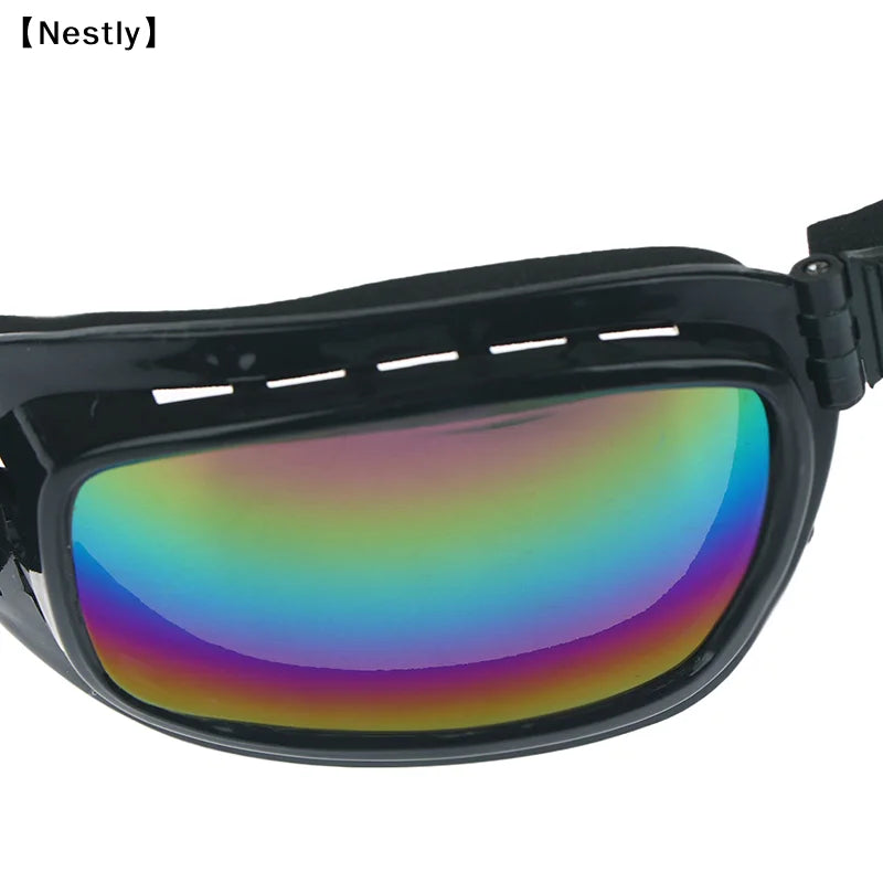 Safety Goggles Motorcycle Glasses Folding Glasses Anti Fog Windproof Sandproof Ski Goggles Off Road Racing Cycling Eyewear〔Nest〕