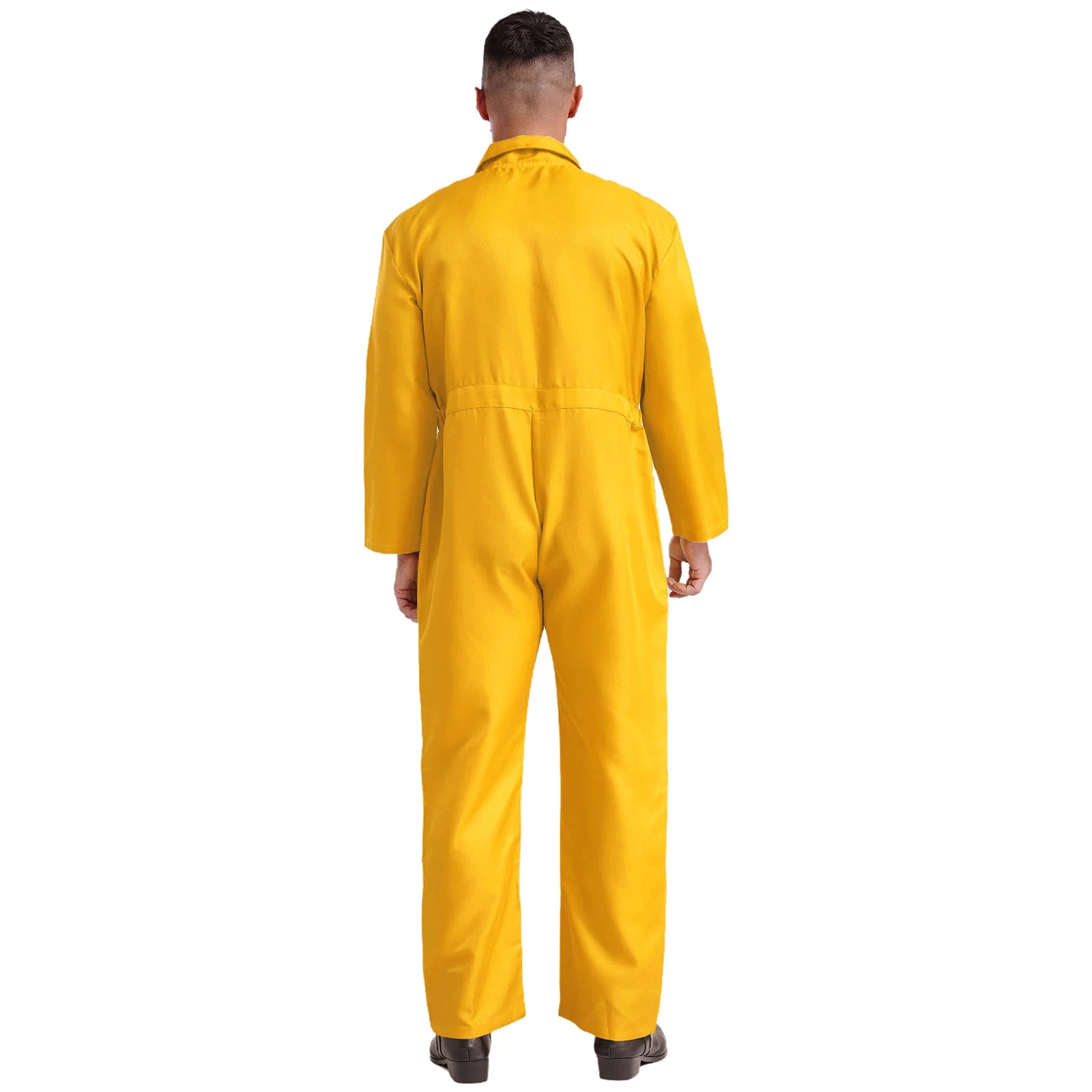 Mens Wear Button-up Work Coveralls Jumpsuit Resistant Overalls Costume Turn-down Collar Bodysuit Long Sleeve Workshops Uniforms