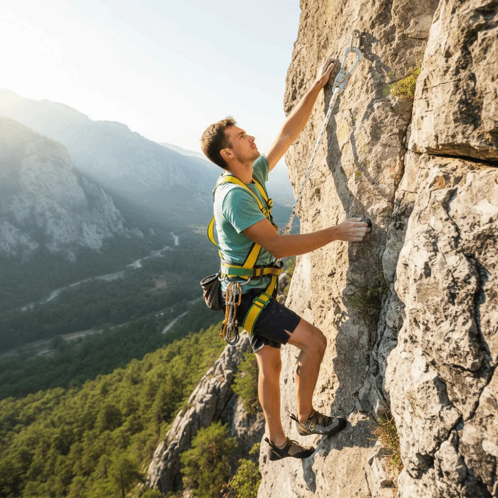 Professional Grade Outdoor Safety Belt Quick-Connect Buckle Adjustable Safety Rope Fall Prevention Rope Hook Safety Harness