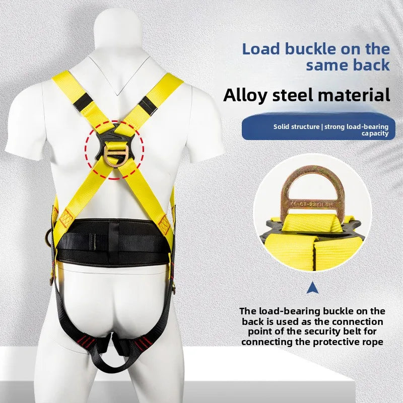 Aerial Work Safety Belt Full Body Five Point Harness Safety Rope for Outdoor Climbing Training Construction Protection Equipment