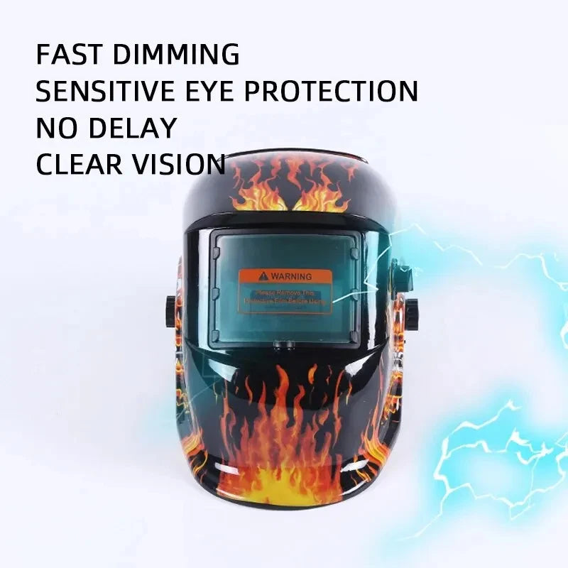 Automatic Dimming Welding Mask Solar Headwear Argon Arc Welding Helmet High Temperature Protection Welder Mask Automatic Color