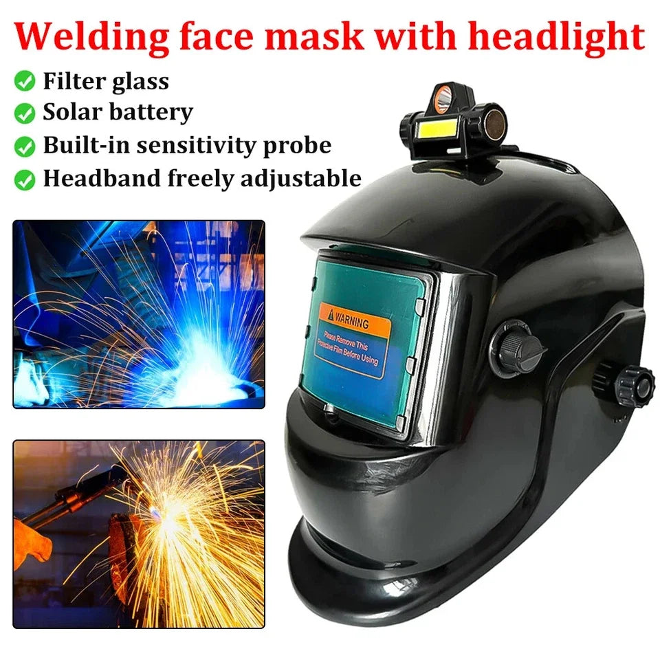 Welding Helmet Solar True Color Auto Darkening Welder Mask Adjustment Large View protective helmet For Arc Weld Grind Cut
