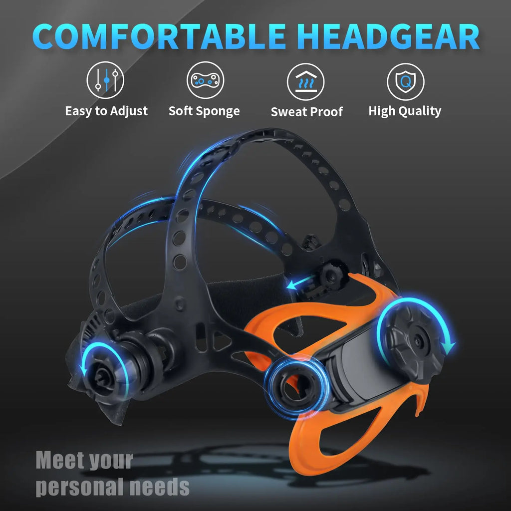 AZZUNO Welding Helmet Mask Ture Color Auto Fast Darkening Welding Helmet Super Large View 3.94‘’×3.82‘’ MIG TIG ARC CUT Welder