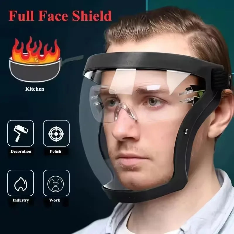 1/4pcs Car Sports Face Shield Windproof Cycling Goggles Full Face Mask Tactical Eye Protection Anti-Splash Transparent Protector