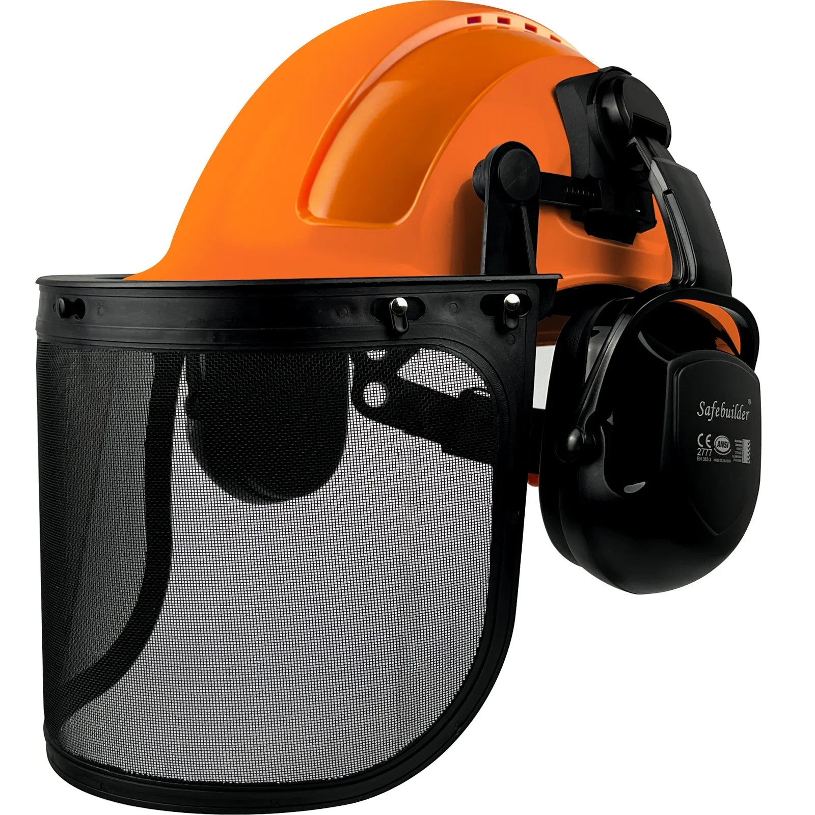 ANSI Forestry Safety Helmet 3 in 1 Chainsaw Arborist Helmet with Face Shield & Ear Muffs Hearing Protection Forestry Hard Hats