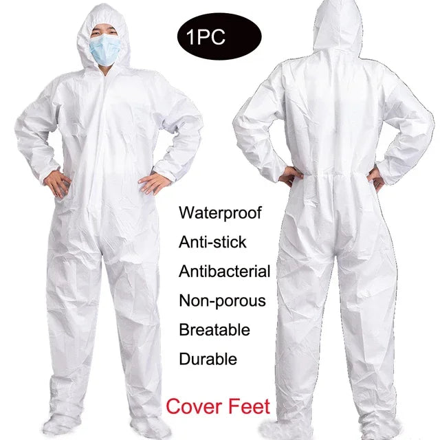 Protective Work Safety Suit Disposable Waterproof Oil-Resistant Clothing Spary Painting Cover All Protection Clothes Coverall
