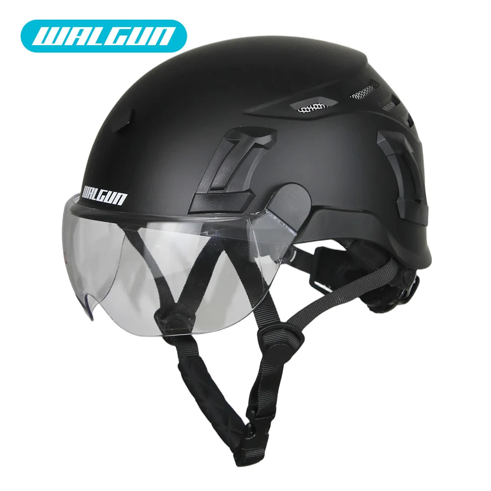 WALGUN ANSI Industrial Work Head Protection Rescue CR08Construction Safety Helmet With Goggles Visor High Quality ABS