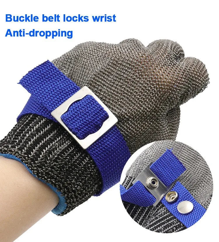 Stainless Steel Gloves Anticut Safety Cut Resistant Hand Protective Metal Glove Meat Mesh For Butcher Wire Knife Proof Cut Glove