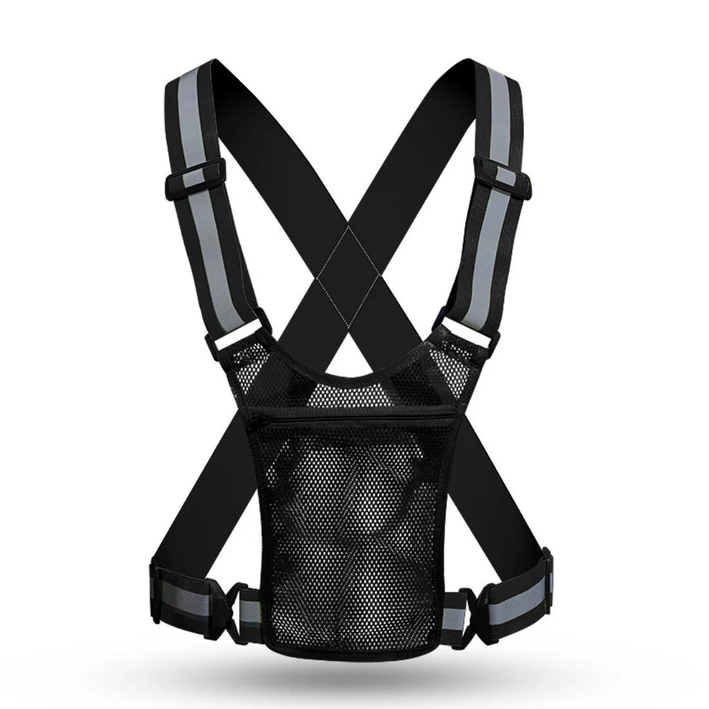 Adjustable Reflective Safety Vest High Visibility Safety Jacket with Strap for Night Work Running Bicycle