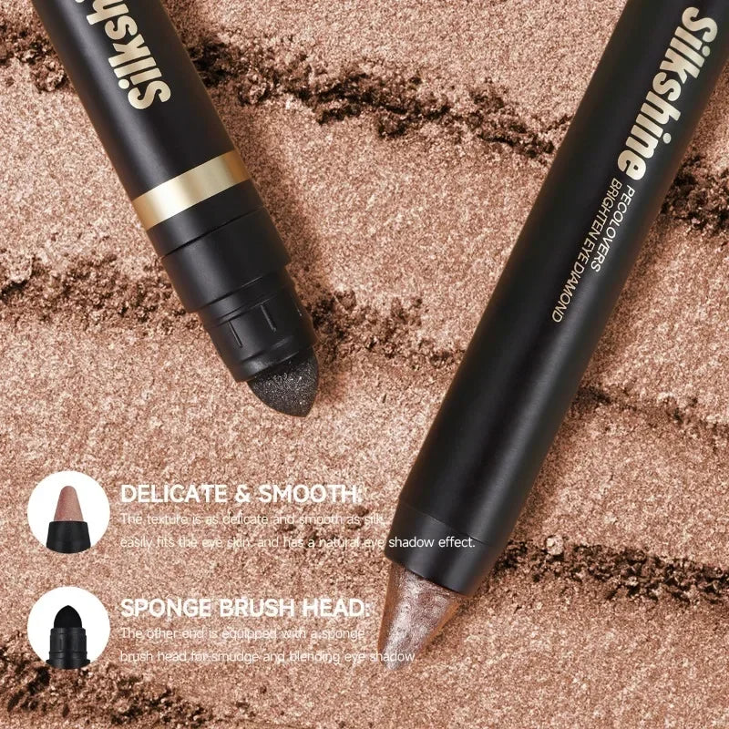1PC Eye Brightening, Sponge Tip, Easy To Apply, Even and Smooth, 2-in-1 Eye Shadow Stick, Perfect for Music Festivals