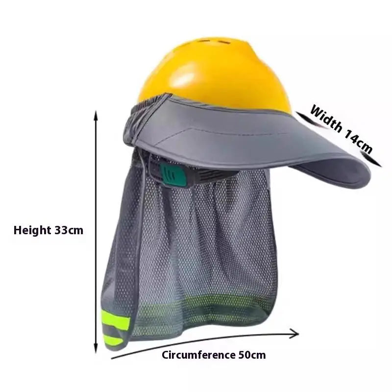 Summer Sun Shade Safety Hard Hat Neck Shield Helmets Reflective Hat Brim Reflective Cap Cover For Construction Workers
