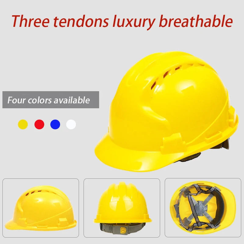 Safety Helmet Construction Site thickening National Standard Breathable Anti impact ABS  Construction Protective Yellow Helmet