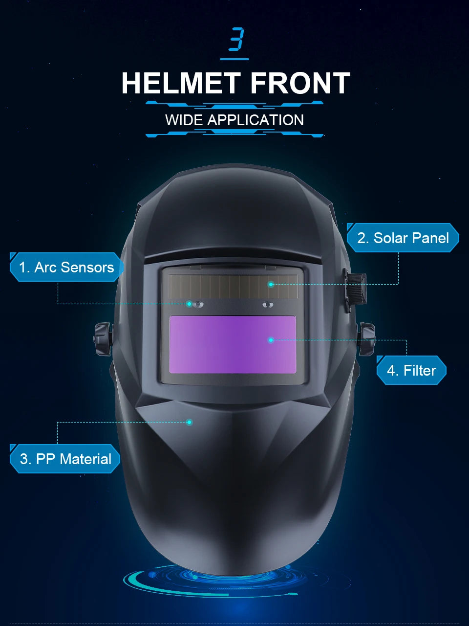 Welding mask Solar Automatic Li battery Electric DIN4/9-13 TIG MIG Welding helmet Auto Darkening Welding Mask