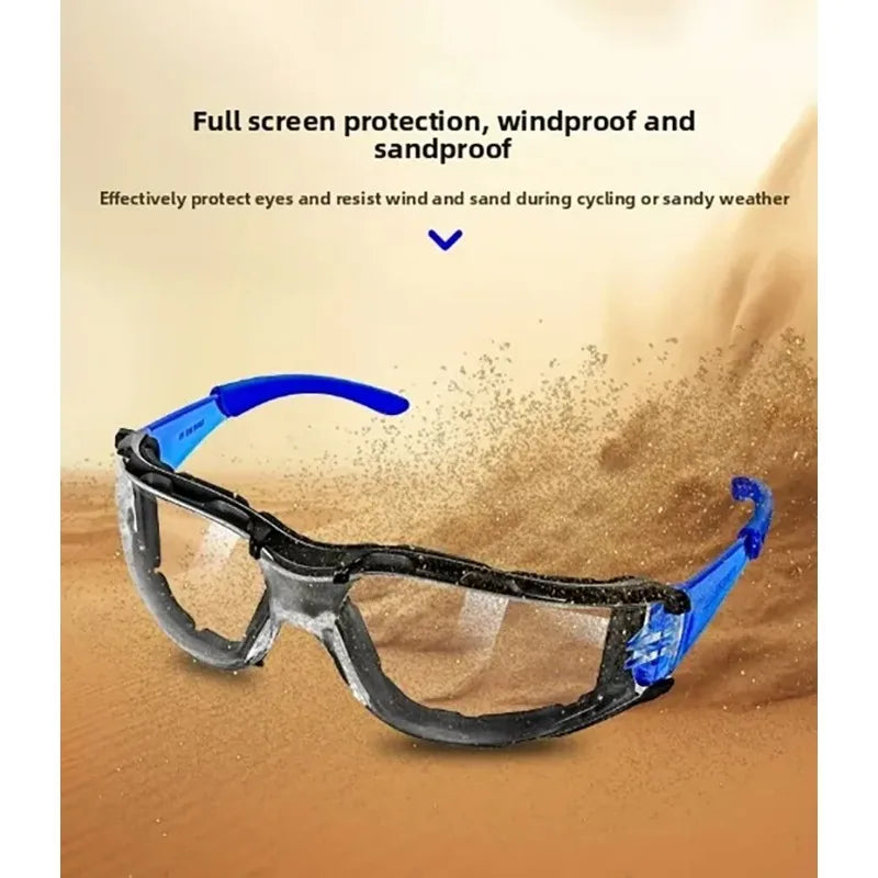 Sponge Sealed Safety Goggles Fashion Clear Plain Lens Protective Glasses Industrial Labor Anti-dust Eyewear Transparent Shield