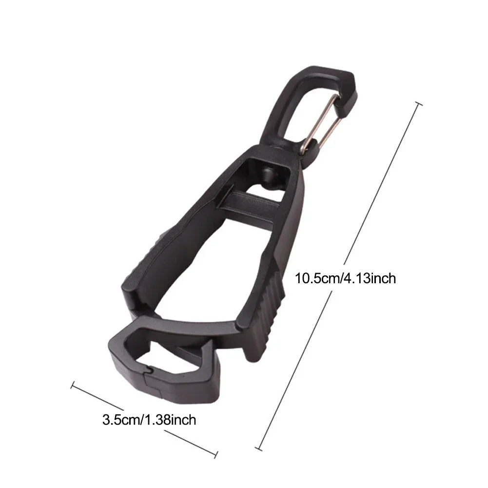1pc Outdoor Gloves Clip Hanger Multi-purpose Anti-drop Hook Work Gloves Holder Water Bottle Keys Safety Clamp Camping Tools