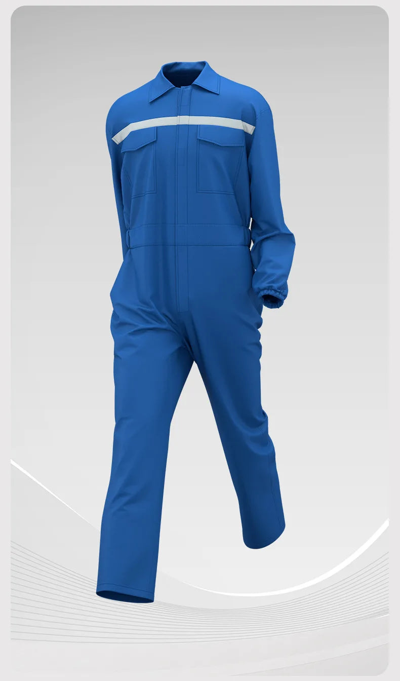 Men's reflective overalls, wear-resistant and dirt-resistant, shipyard workshop construction safety and labor protection overall