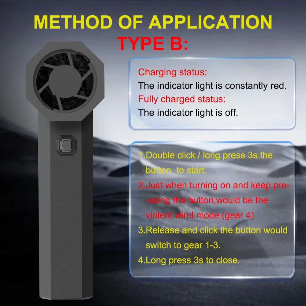 Portable Air Compressor For Car Snow Blowing Dust Removal Turbo Blower Fan Air Duster Camping BBQ Blower Inflator 130/150K RPM