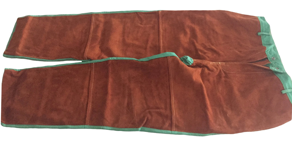 Welding Clothing Fire Proof Welding Trousers Split Cow Leather Welder Jackets FR Cotton Pants Flame Retardant Welding Coverall