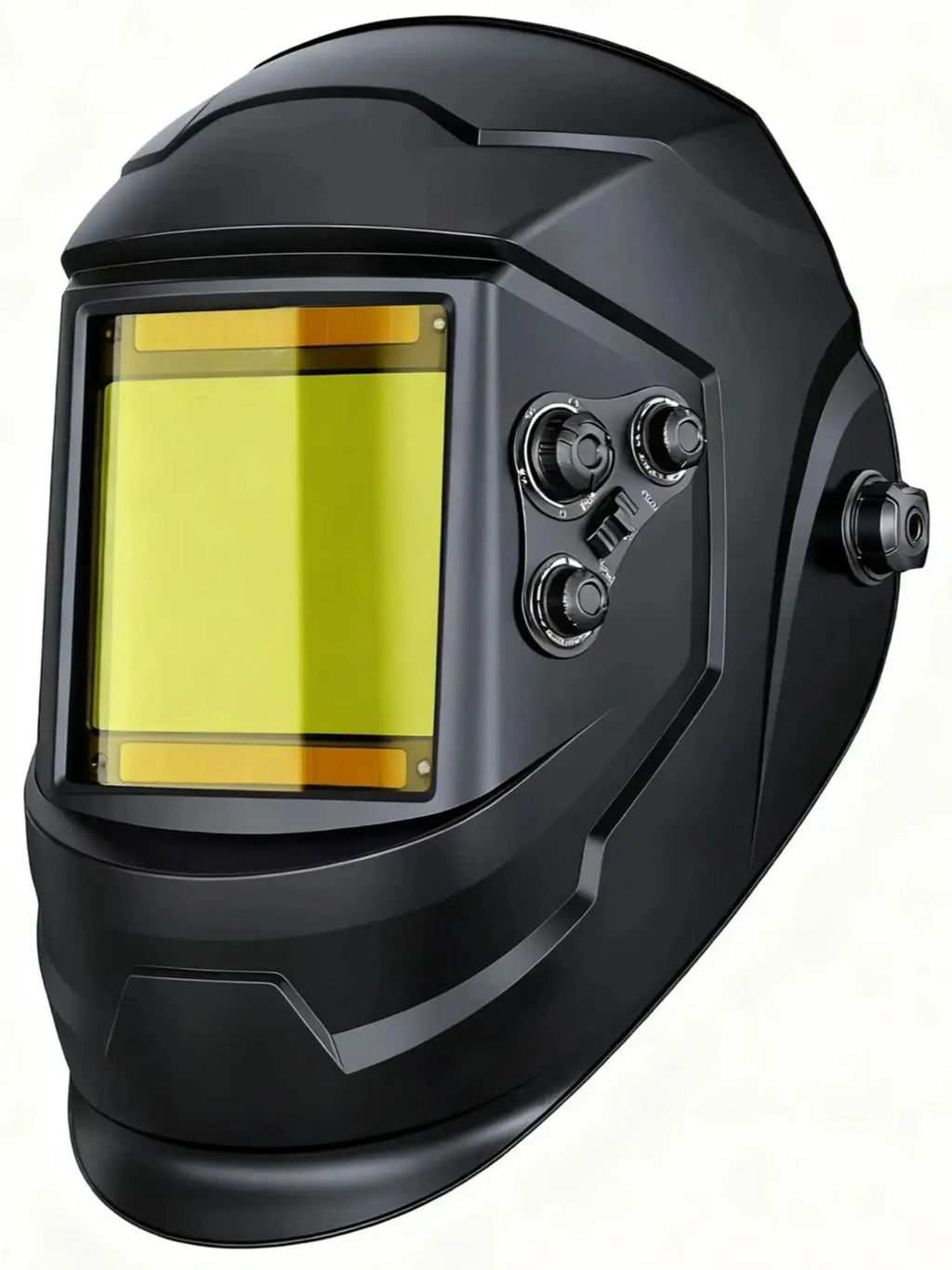 Large view 10 cm x 9.3 cm true color automatic darkening welding helmet with light, solar welding hood,4 arc sensors wide lampsh