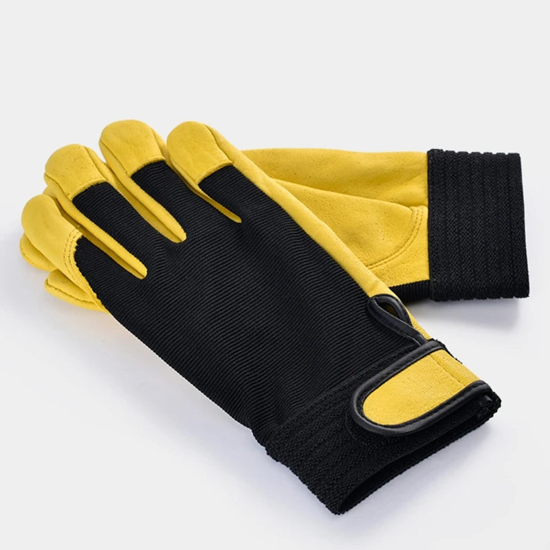 1 Pair Safety Work Gloves Builder Gloves Gardening Gloves Light-Duty Mechanic Gloves Imitation Sheepskin for M/L/XL/XXL