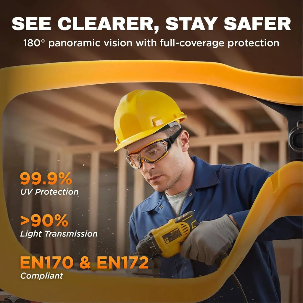 Anti-Fog Safety Goggles with Clear Lens, ANSI Z87.1 Impact and UV Protection for Lab Use