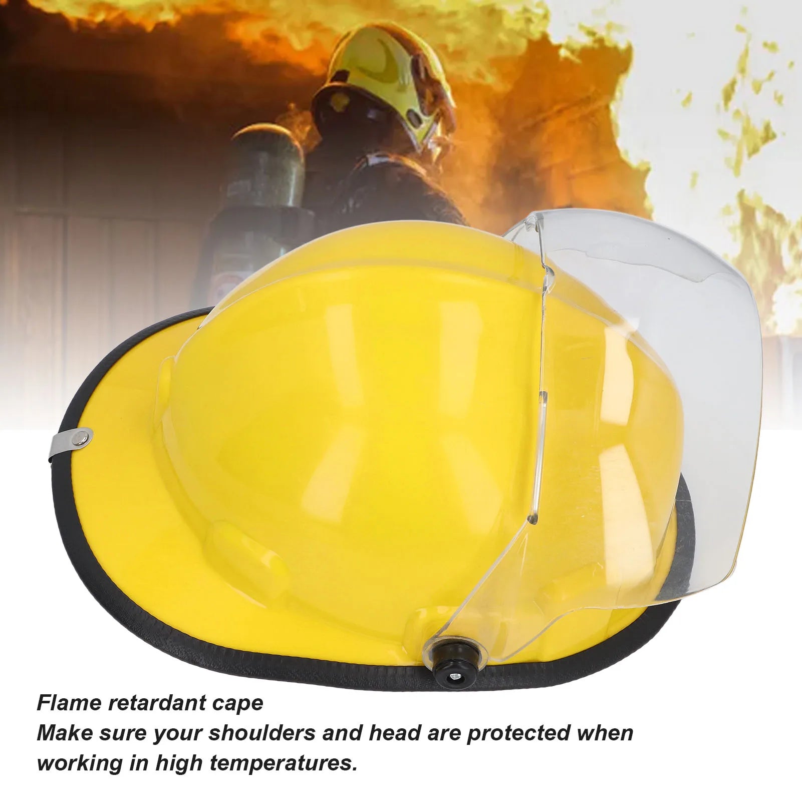 Helmet Electrical Insulation Firefighter Safety Helmet Adjustable Heat Resistant with Face  for Construction