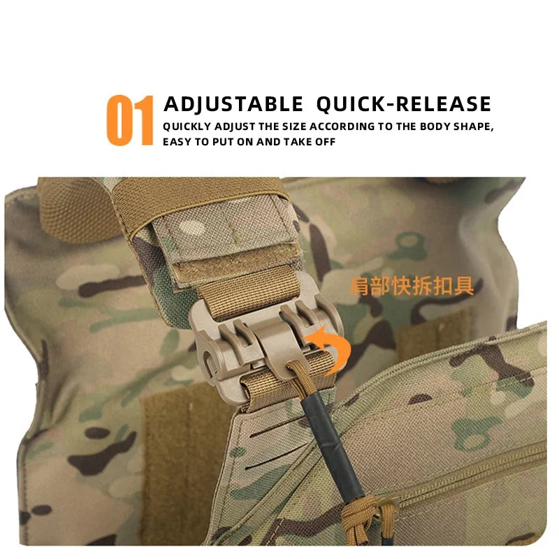 Quick disassembly multi-functional vest, outdoor training suit, CS protective suit, wilderness hunting safety vest
