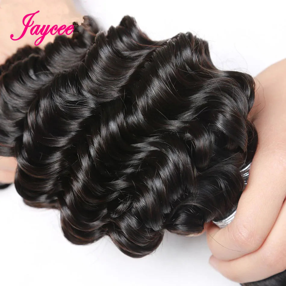 15A Loose Deep Wave Bundles Peruvian Hair Weave Bundle Deals 100% Virgin Human Water Wave Bundles Extensions Tissage Remy Hair