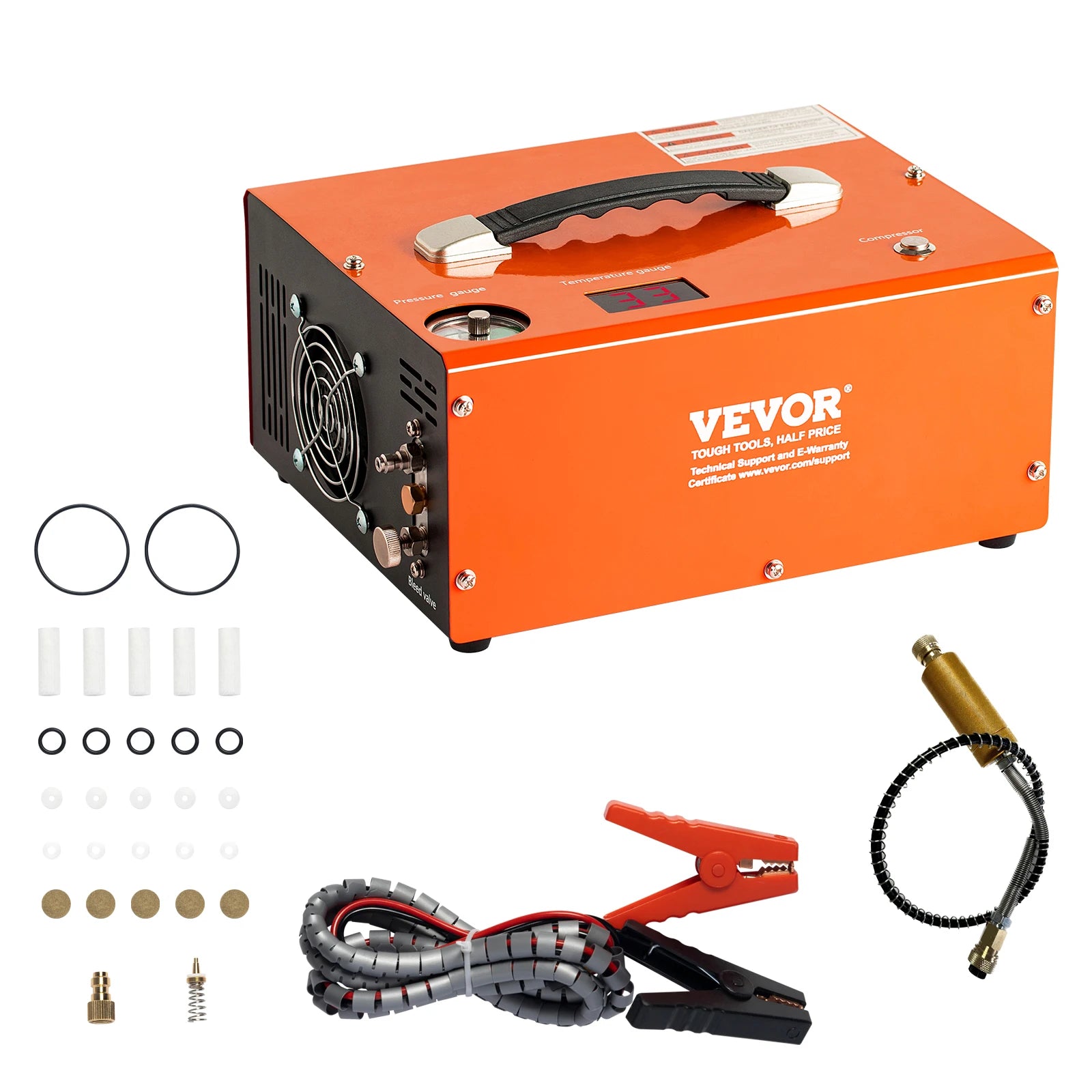 SucceBuy PCP Air Compressor  4500PSI Portable PCP Airgun Compressor Auto-Stop Oil Free Pump for Air Rifle Scuba Diving Bottle