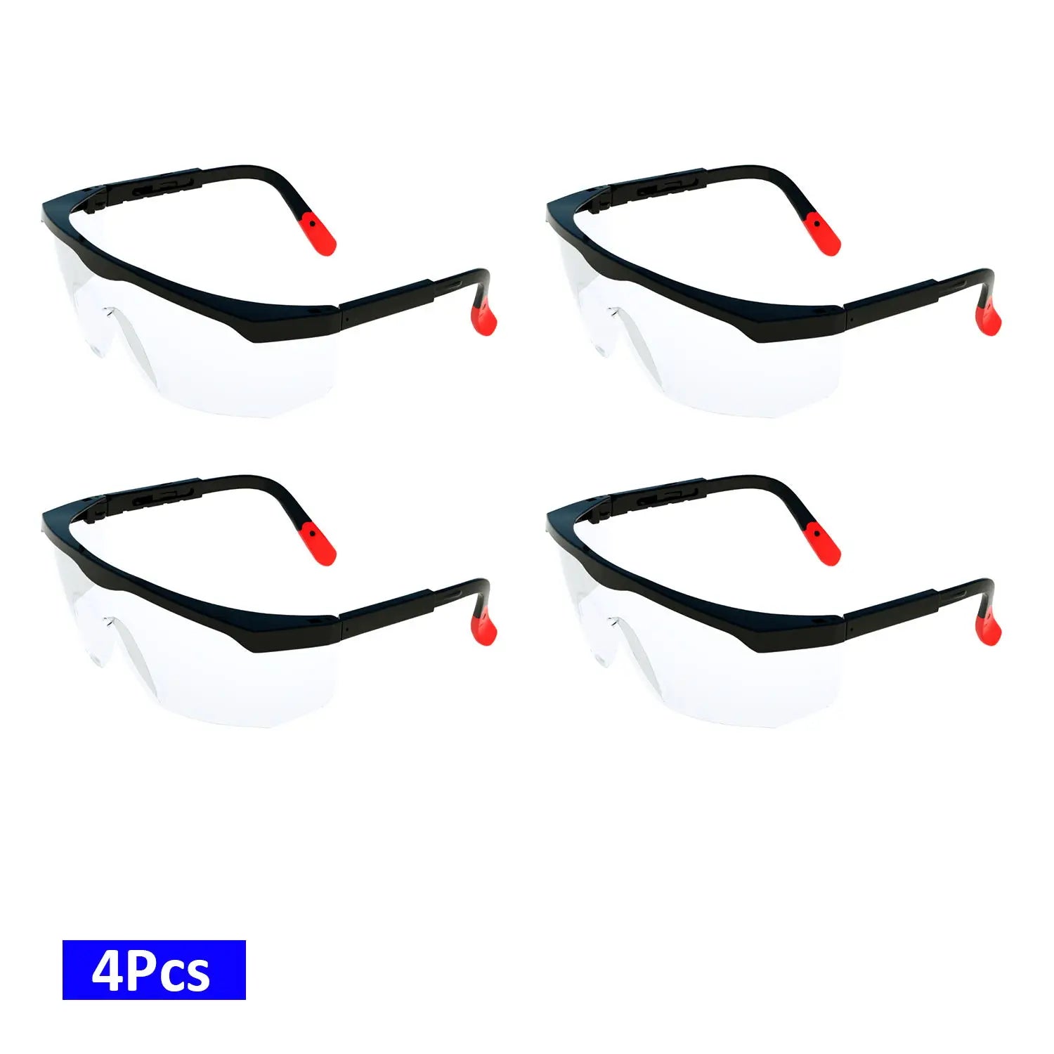 Safety Glasses Dustproof EN166 Ansi Z87 Prescription Goggles Fashion Eyewear Anti Fog Clear Spectacles Rubber Leg Eye Protection