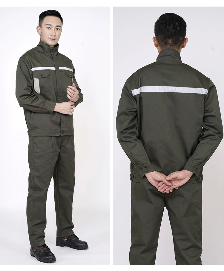 Hi Vis Safety Work Clothing Auto Repairman Working Uniforms Factory Workshop Porter Welder Work Coverall Mens Workwear Plus Size