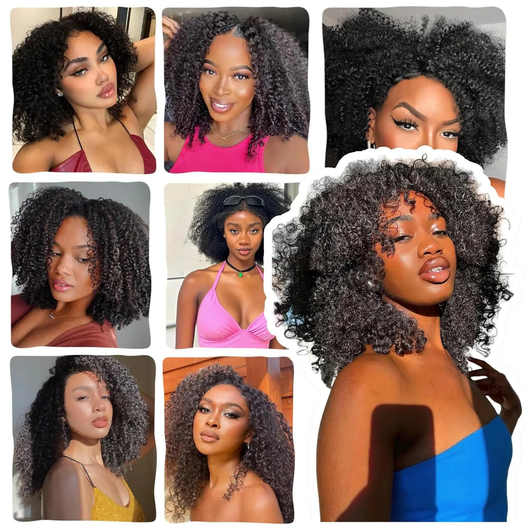 12A Afro Kinky Curly Crochet Human Hair Extensions Knotless Redivided Small Spirals Curly Feather Hair Extensions For Braiding